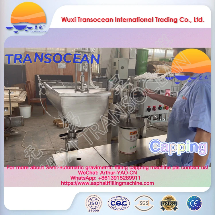 Semi-automatic gravimetric filling capping machine 8