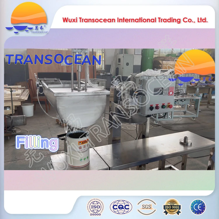 Semi-automatic gravimetric filling capping machine 7